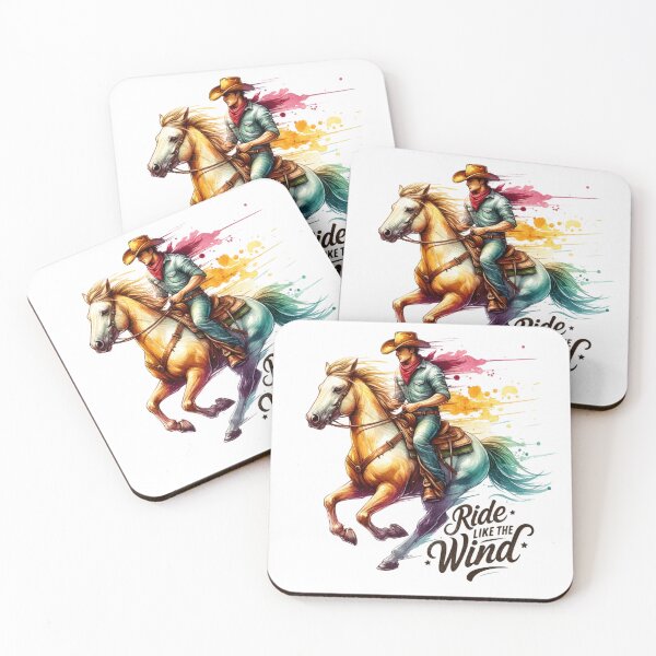 Item preview, Wild West Watercolor Art - Ride like the Wind - Premium Western Apparel & Accessories Collection designed and sold by artedigital99.
