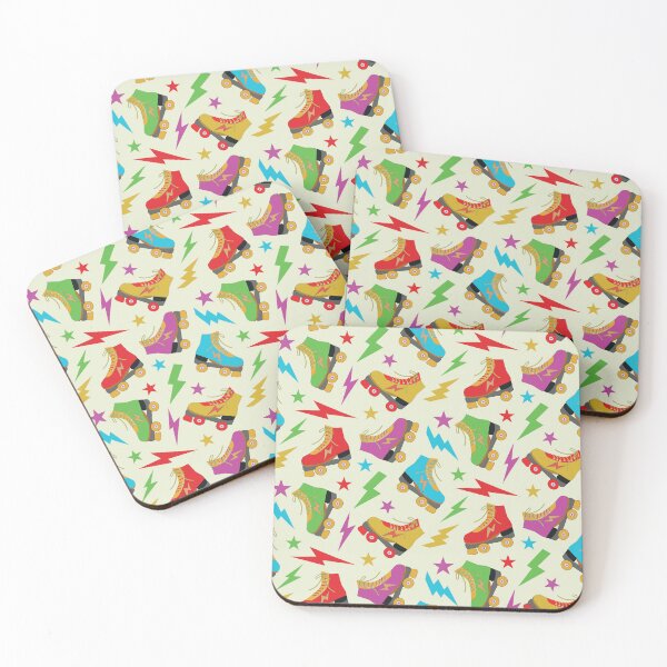 Item preview, 80s Colorful Roller Skates Pattern  designed and sold by Yasminepatterns .