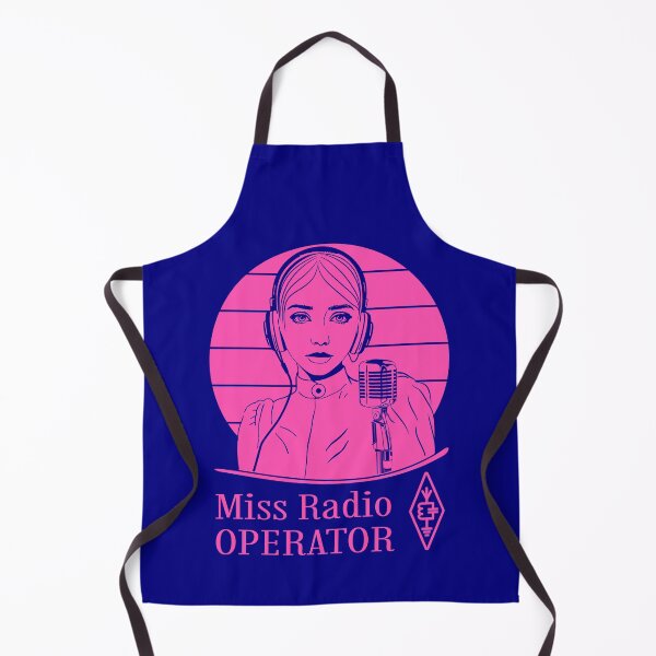 Item preview, Miss Radio Operator - pink on dark (navy) designed and sold by tuzlay.