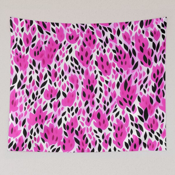 Item preview, Hot Pink Abstract Floral Ditzy Pattern for Modern Feminine Eclectic Maximalist Vibrant Decor designed and sold by kathrynchill.