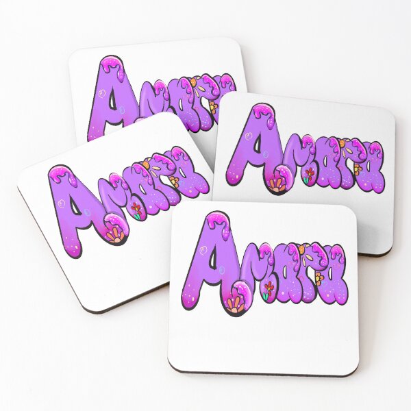 Item preview, Amara popular girls name woman women’s first name in purple drip calligraphy Amara designed and sold by Artonmytee.