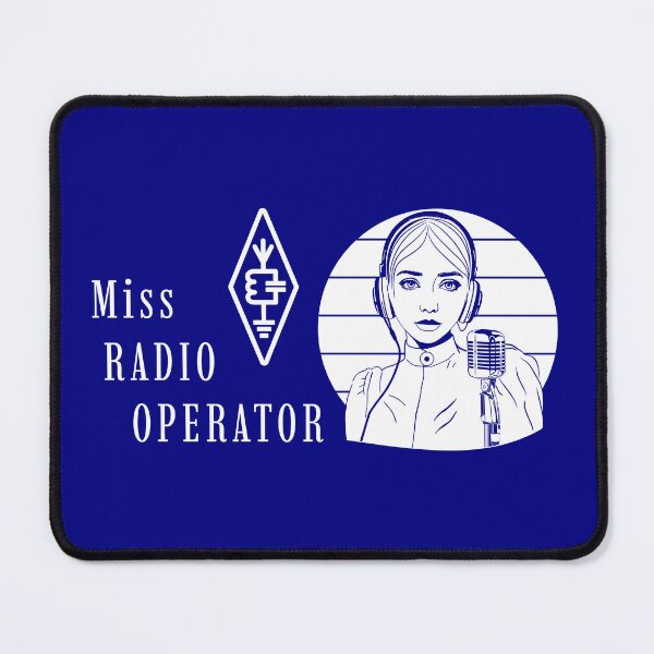 Item preview, Miss Radio Operator - white on dark (navy) designed and sold by tuzlay.