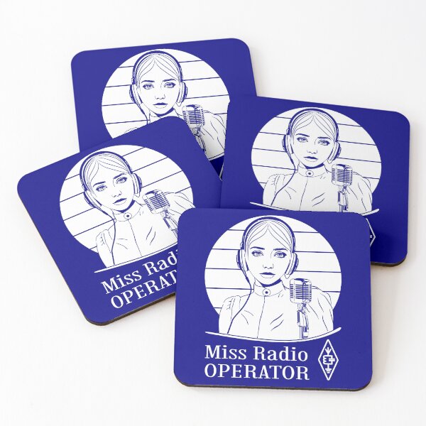 Item preview, Miss Radio Operator - white on dark (navy) designed and sold by tuzlay.