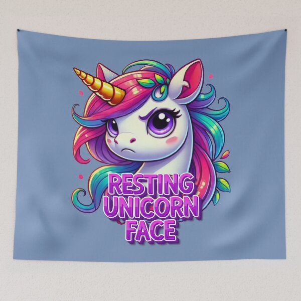 Item preview, Resting Unicorn Face - Tara designed and sold by 3DAF.