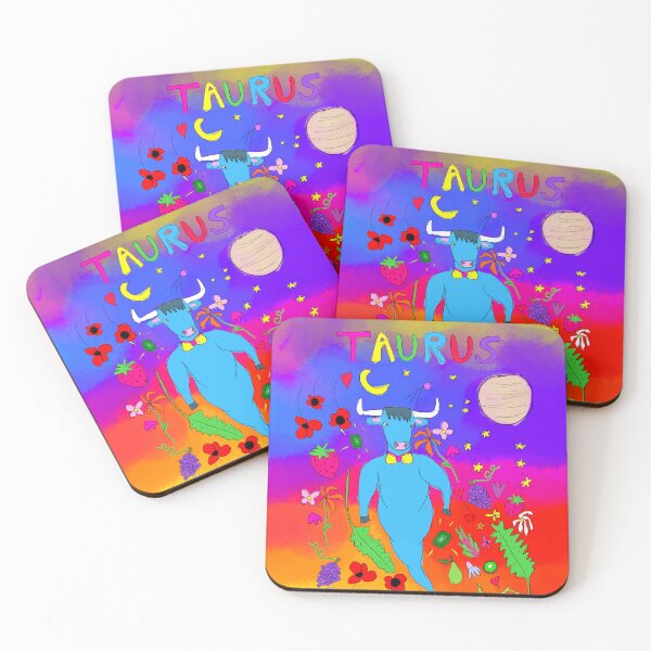 Item preview, Taurus Zodiac Birthday Cartoon ft.  Constellation, Poppies, Venus + Emeralds designed and sold by Venus-in-Virgo.