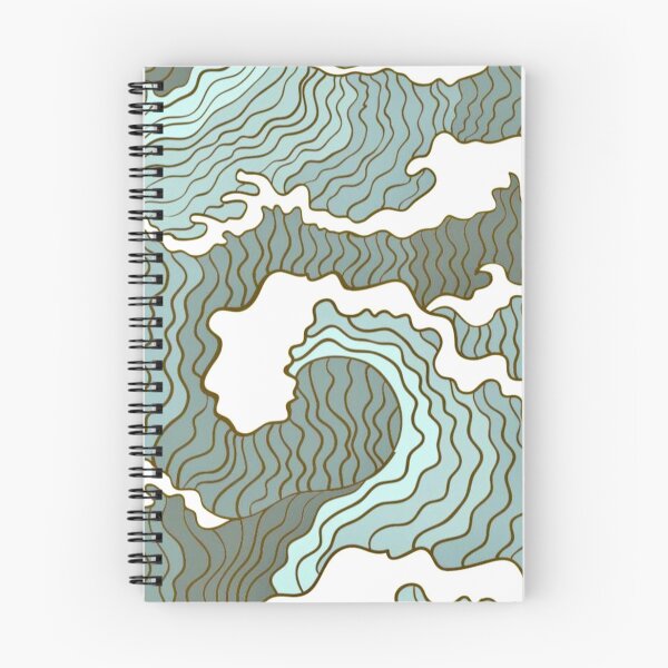 Item preview, Wavy lines in turquoise on white designed and sold by AnnabellaRh.