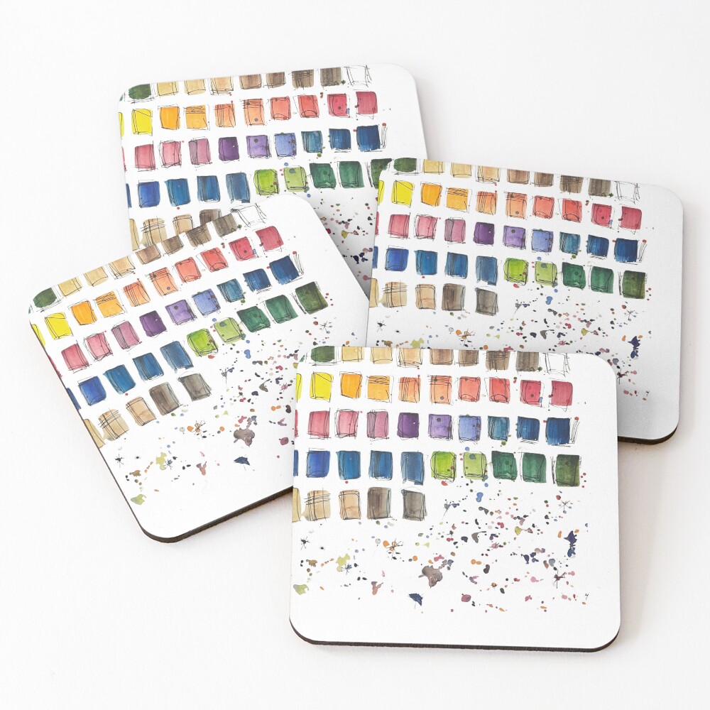 Item preview, Coasters (Set of 4) designed and sold by InkyDoods.