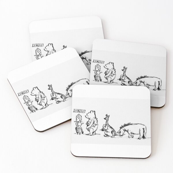 Item preview, Pooh and his gang in line. designed and sold by jamiestarr.