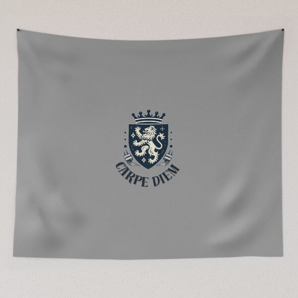 Item preview, Carpe Diem - Elegant Heraldic Crest With Lion and Crown designed and sold by 19Beauty.