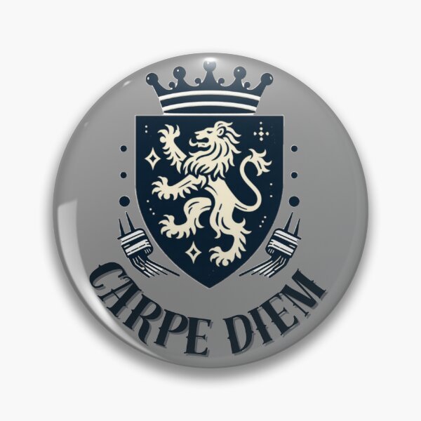 Item preview, Carpe Diem - Elegant Heraldic Crest With Lion and Crown designed and sold by 19Beauty.