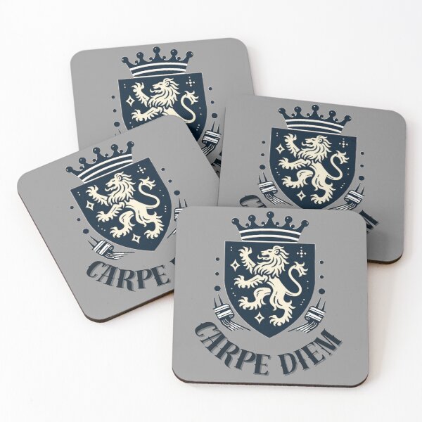Item preview, Carpe Diem - Elegant Heraldic Crest With Lion and Crown designed and sold by 19Beauty.