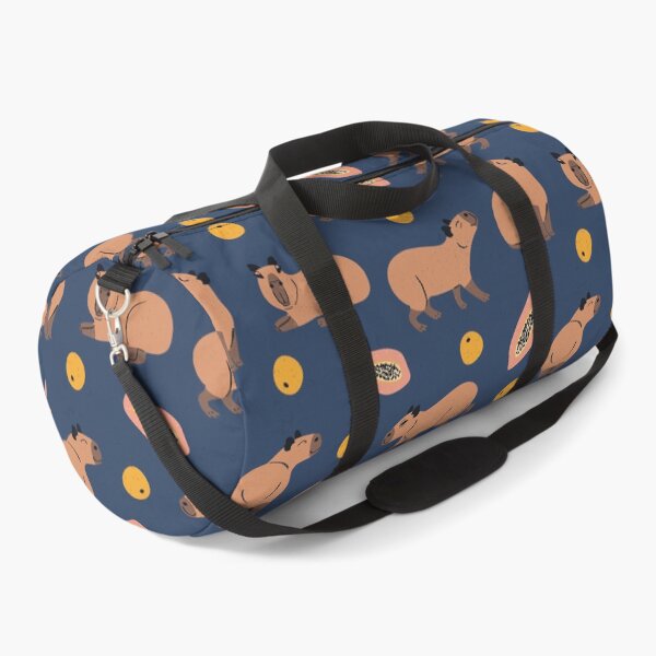 Item preview, Funny Capybara with Oranges and Papaya Seamless Pattern designed and sold by paldronma.