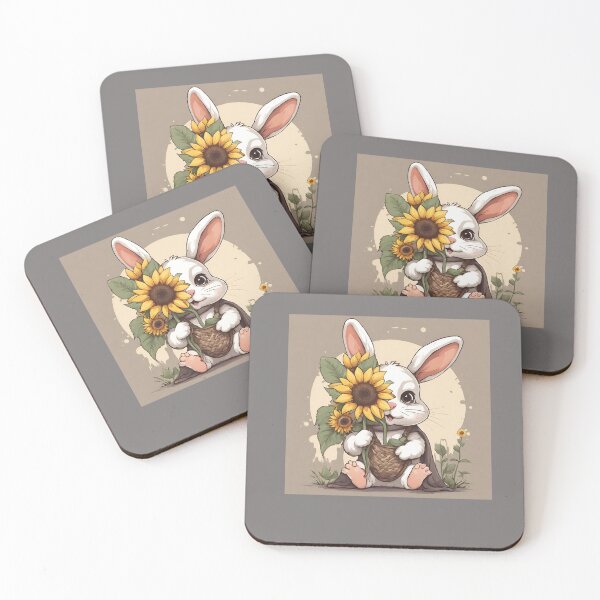Item preview, Easter Bunny Holding A sunflower designed and sold by Divinetee.