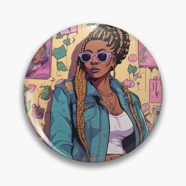 Item preview, Cool, hip and modern black girl in sunglasses and denim jacket. designed and sold by PixelPizzazz.