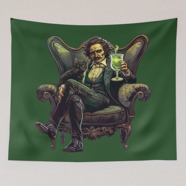 Item preview, Dark Theme: Black Cat & Absinthe designed and sold by KERaney.