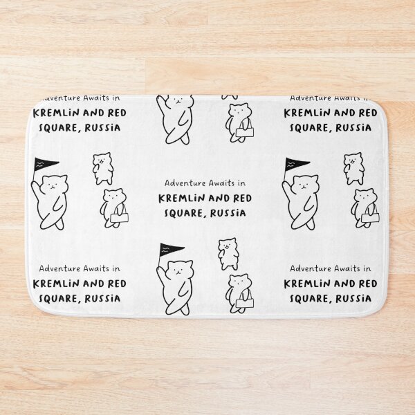 Item preview, Adventure Awaits in Kremlin and Red Square, Russia | Cute Cat Characters in Minimalist Line Art designed and sold by RM-Journey.