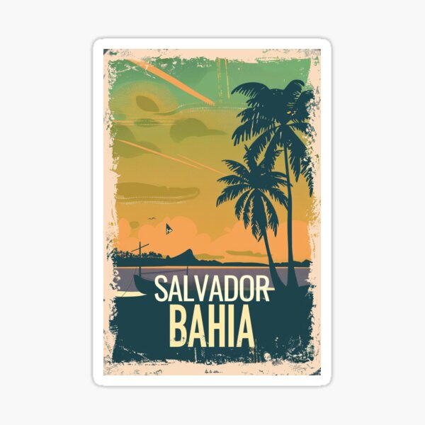 Item preview, A Vintage Travel Illustration of Salvador - Bahia - Brazil  designed and sold by GoodOldVintage.