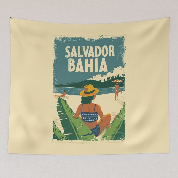 Item preview, A Vintage Travel Illustration of Salvador - Bahia - Brazil  designed and sold by GoodOldVintage.