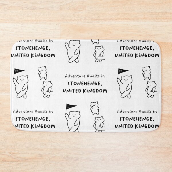 Item preview, Adventure Awaits in Stonehenge, United Kingdom | Cute Cat Characters in Minimalist Line Art designed and sold by RM-Journey.