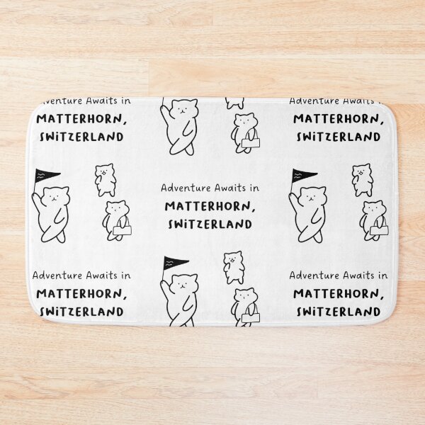 Item preview, Adventure Awaits in Matterhorn, Switzerland | Cute Cat Characters in Minimalist Line Art designed and sold by RM-Journey.