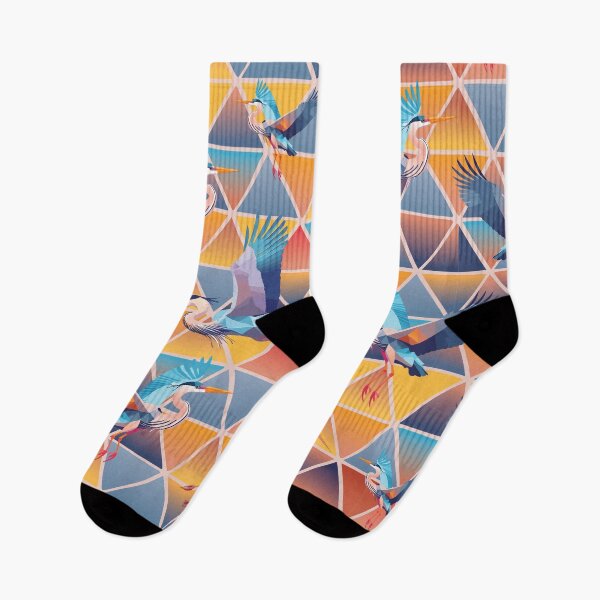 Item preview, Herons On Graphic Grid designed and sold by Pamelandia.