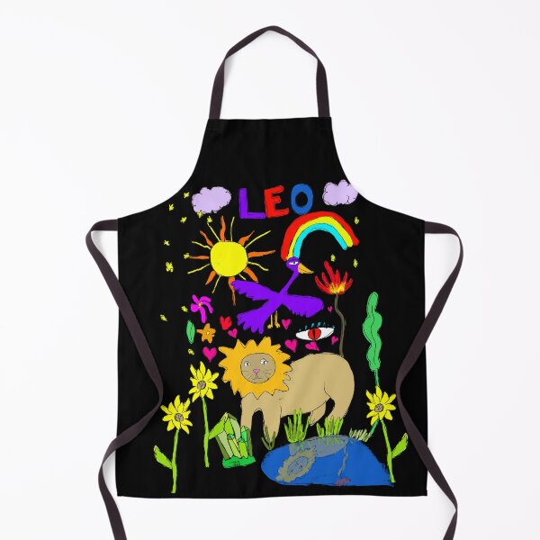 Item preview, Leo Zodiac Birthday Cartoon  ft. Lion, Crystals, Flowers, Crane and Rainbow designed and sold by Venus-in-Virgo.