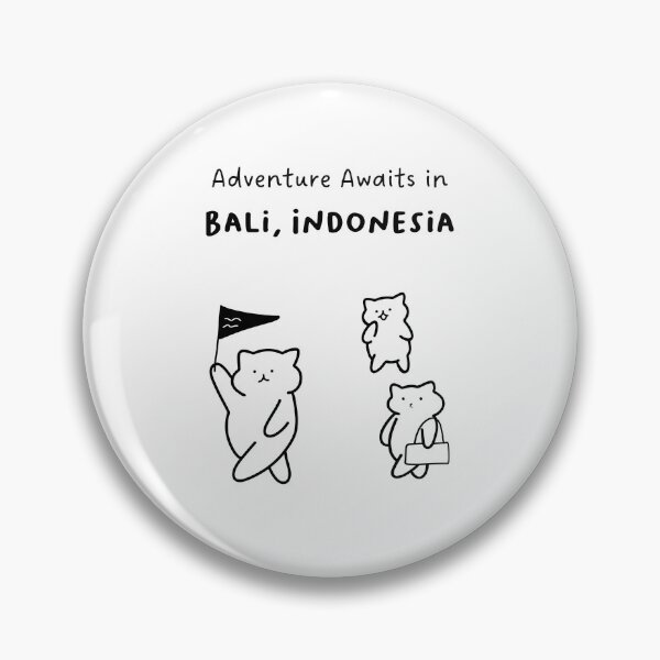 Item preview, Adventure Awaits in Bali, Indonesia | Cute Cat Characters in Minimalist Line Art designed and sold by RM-Journey.