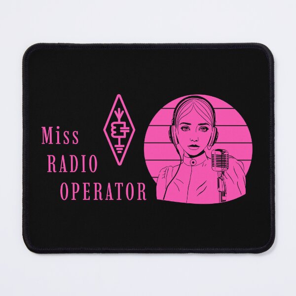 Item preview, Miss Radio Operator - pink on dark (black) designed and sold by tuzlay.