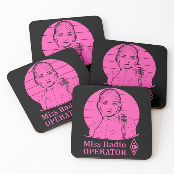 Item preview, Miss Radio Operator - pink on dark (black) designed and sold by tuzlay.