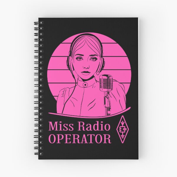 Item preview, Miss Radio Operator - pink on dark (black) designed and sold by tuzlay.