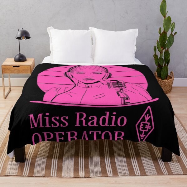 Item preview, Miss Radio Operator - pink on dark (black) designed and sold by tuzlay.
