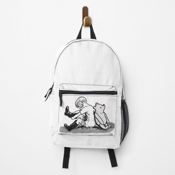 Item preview, Christopher and Pooh sitting in the grass. designed and sold by jamiestarr.