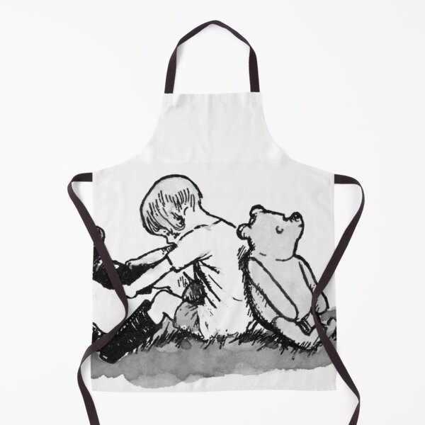 Item preview, Christopher and Pooh sitting in the grass. designed and sold by jamiestarr.