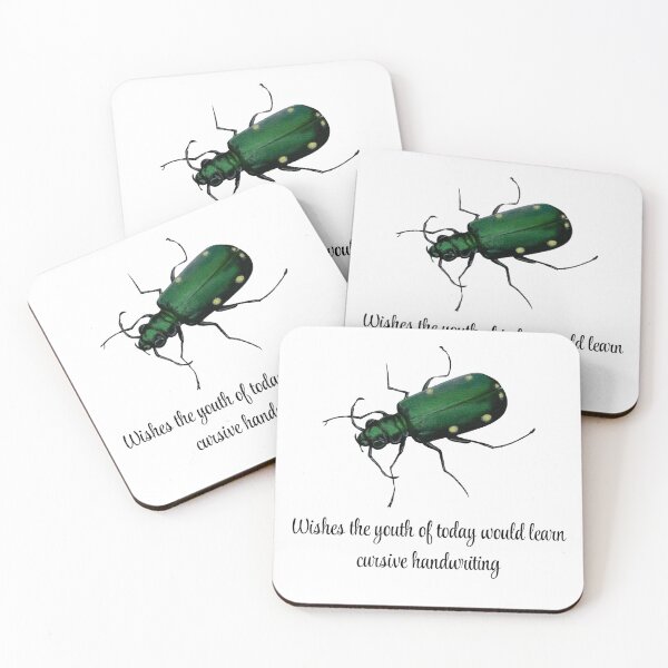 Item preview, Wishes the youth of today would learn cursive handwriting - Beetle designed and sold by David Irvine.