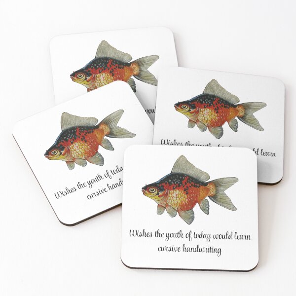 Item preview, Wishes the youth of today would learn cursive handwriting - Fish designed and sold by David Irvine.