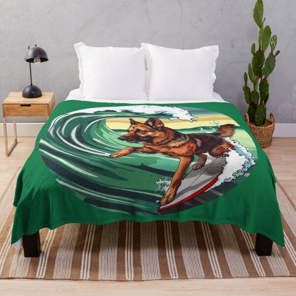 Item preview, Surfing German Shepherd designed and sold by VelvetRoom.