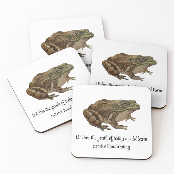 Item preview, Wishes the youth of today would learn cursive handwriting - Bullfrog designed and sold by David Irvine.