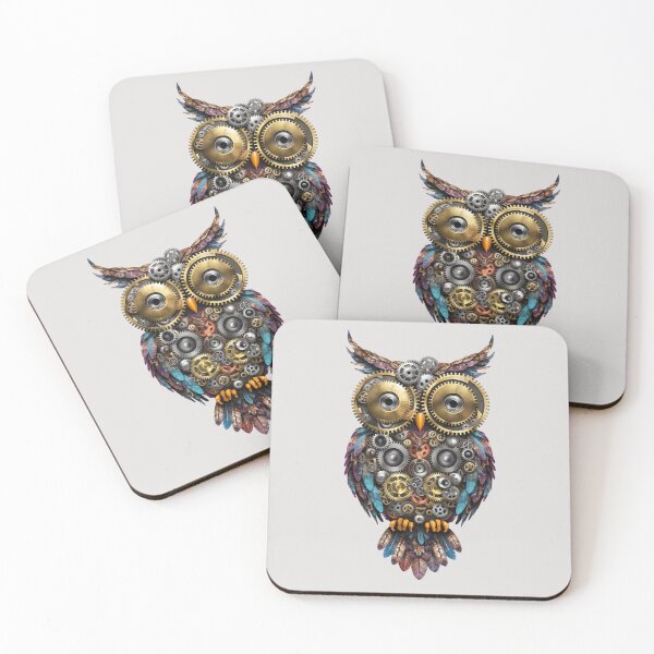 Item preview, owl made of gears, cogs, nuts designed and sold by 123ks.