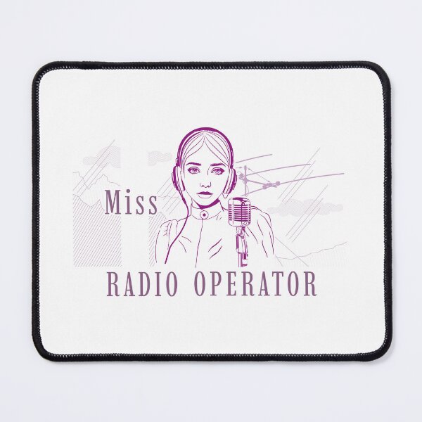Item preview, Miss Radio Operator - dark-pink on light (white) designed and sold by tuzlay.