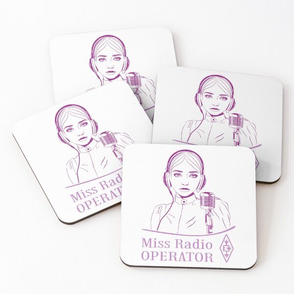 Item preview, Miss Radio Operator - dark-pink on light (white) designed and sold by tuzlay.