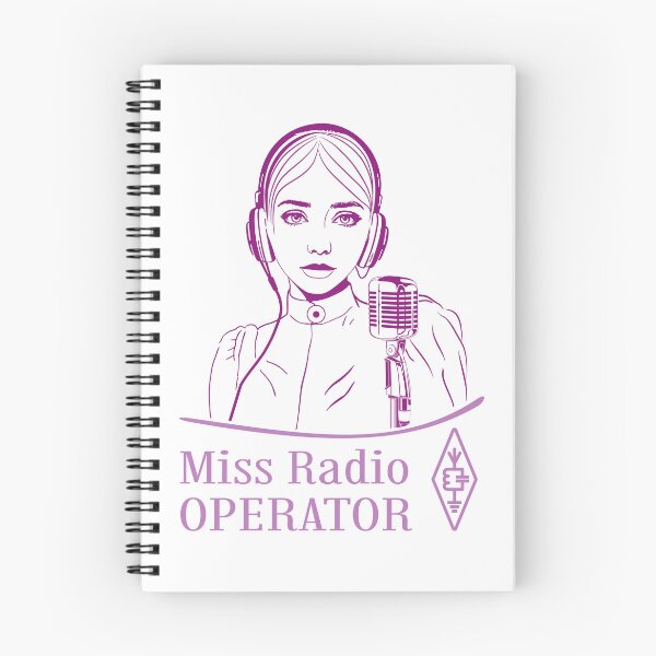 Item preview, Miss Radio Operator - dark-pink on light (white) designed and sold by tuzlay.