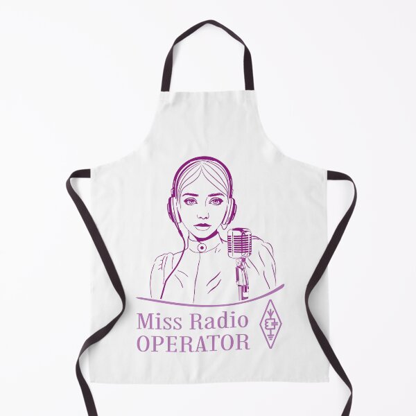Item preview, Miss Radio Operator - dark-pink on light (white) designed and sold by tuzlay.