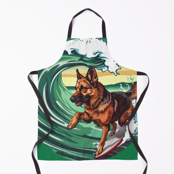 Item preview, Surfing German Shepherd designed and sold by VelvetRoom.