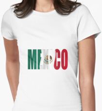 Mexican flag overlay Women's Fitted T-Shirt