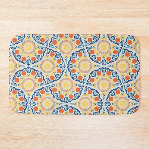 Item preview, Aegean Summer Oranges And Lemons Art Deco Fans designed and sold by Triplicate Limited.
