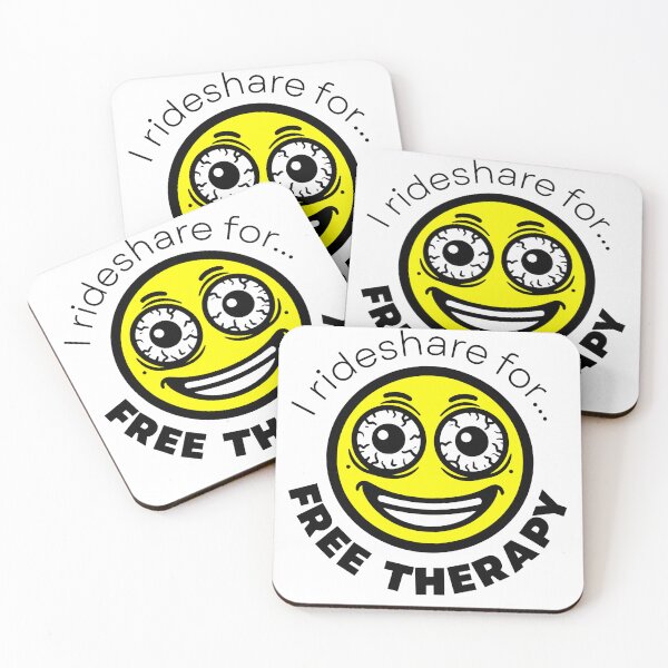 Item preview, Funny Print | "I rideshare for free therapy" | Humorous Driver Art designed and sold by RIDESHAREReady.