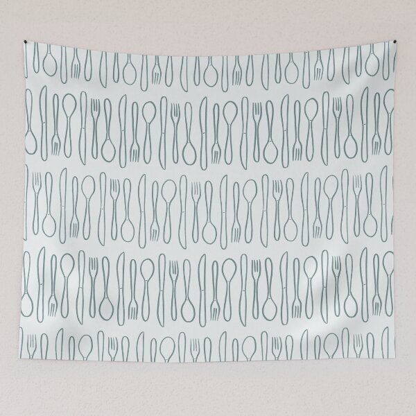 Item preview, Kitchen Cutlery & Silverware Pattern in Cool Gray designed and sold by srsig designs.