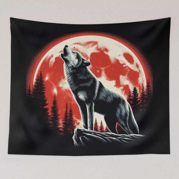 Item preview, Wolf howling at the moon #3 designed and sold by JALNERVION SHOP.
