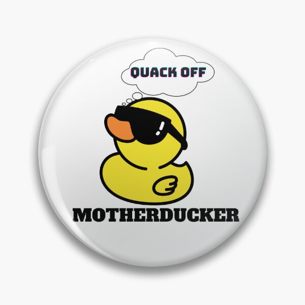 Artikelvorschau, Quack Off Motherducker, PG13 beleidigende Gummiente mit Sonnenbrille entworfen und verkauft von PixelPizzazz.