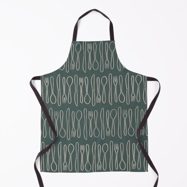 Item preview, Kitchen Cutlery & Silverware Pattern in Green designed and sold by srsig designs.